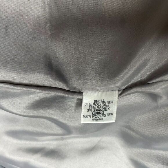 Van Heusen Stretch Women's Blazer Gray Plaid 5 Button Lined Size Small - Picture 8 of 10